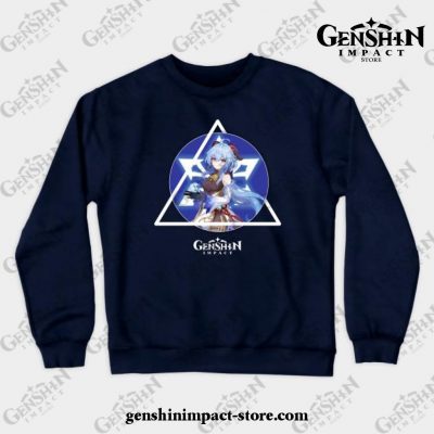 Genshin Impact - Ganyu Crewneck Sweatshirt Navy Blue / S