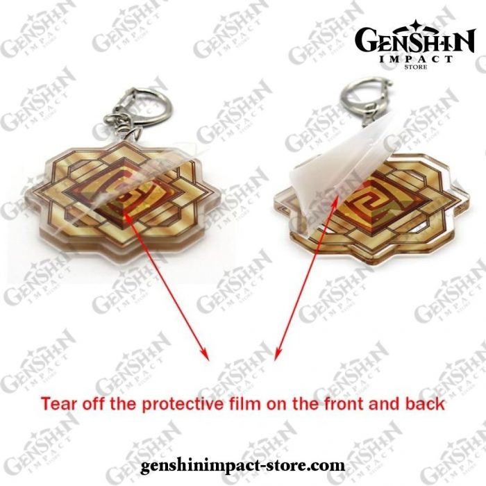Genshin Impact Gods Eye Element Vision Acrylic Keychain