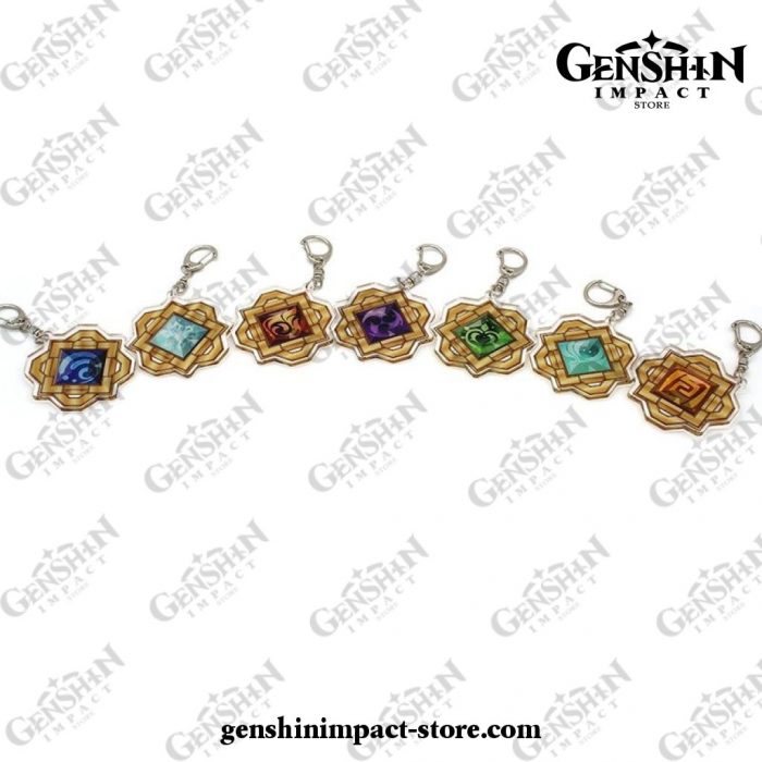 Genshin Impact Gods Eye Element Vision Acrylic Keychain