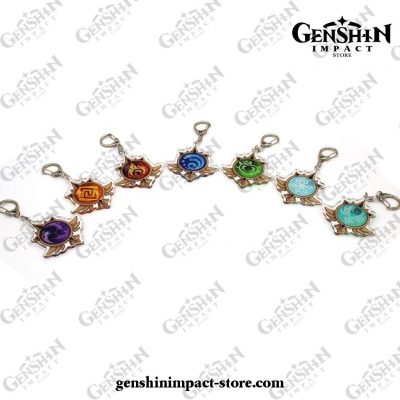 Genshin Impact Gods Eye Element Vision Acrylic Keychain