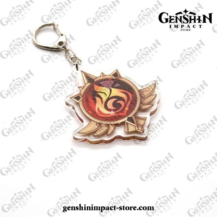 Genshin Impact Gods Eye Element Vision Acrylic Keychain Pyro 1