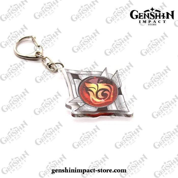 Genshin Impact Gods Eye Element Vision Acrylic Keychain Pyro 3
