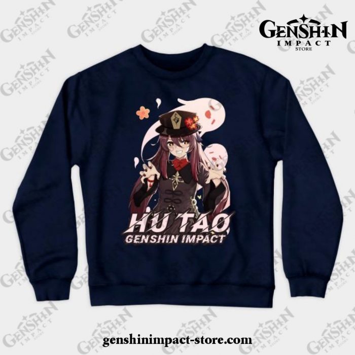 Genshin Impact - Hu Tao 2 Crewneck Sweatshirt Navy Blue / S