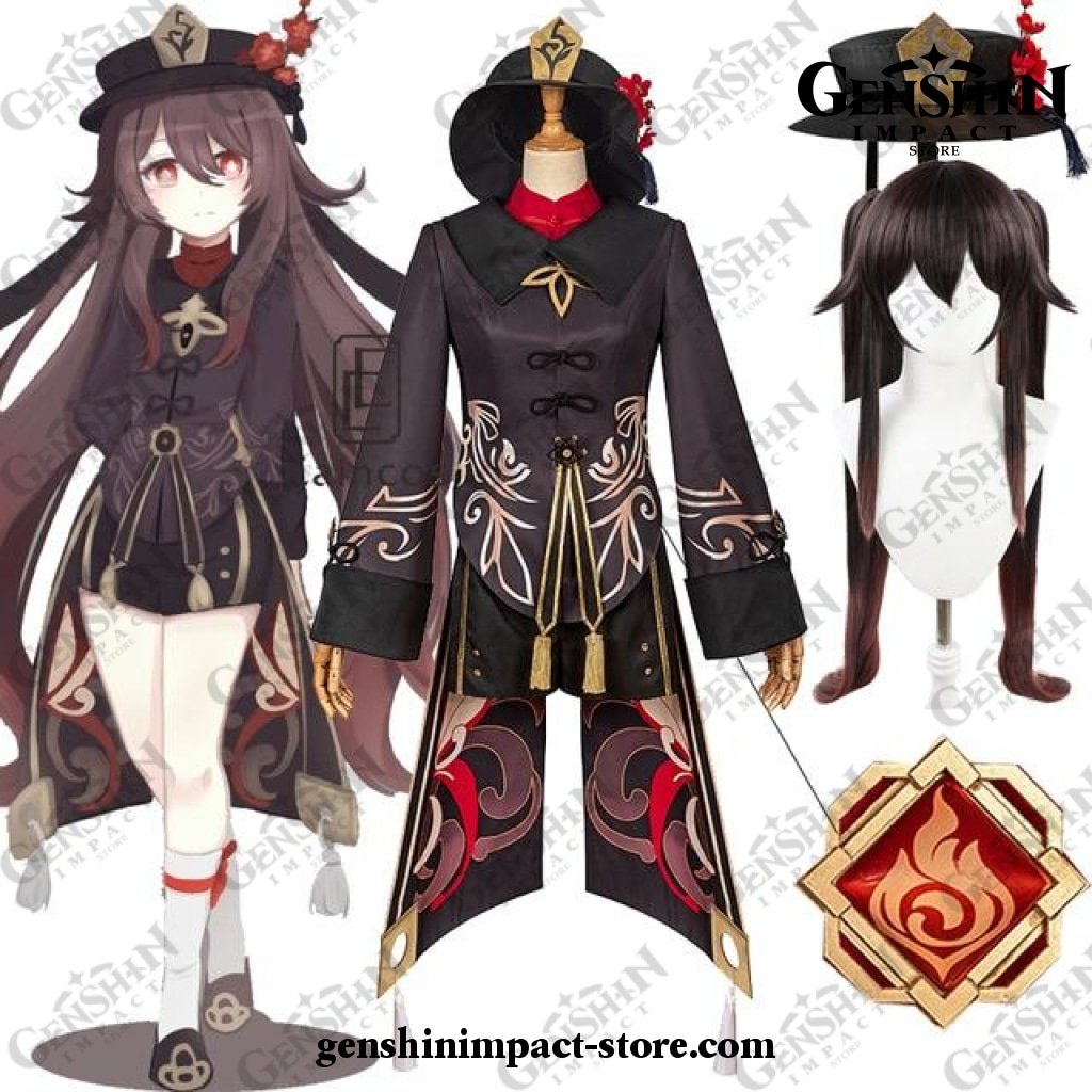 CoCos-SSS Game Genshin Impact Hu Tao Cosplay Costume Game Genshin Impact  Cosplay Fragrance In Thaw Director Hu Costume and Wig