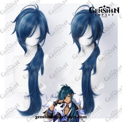 Genshin Impact Kaeya Ink-Blue Wig Cosplay