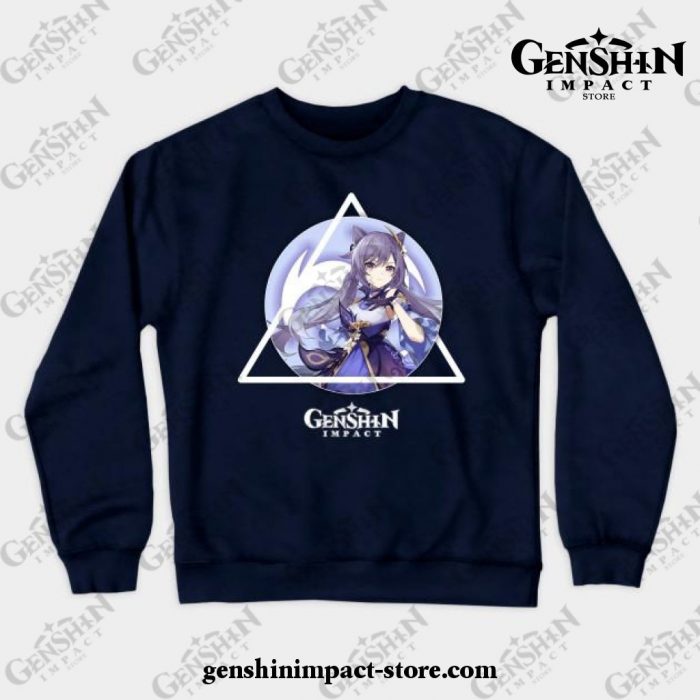 Genshin Impact - Keqing Crewneck Sweatshirt Navy Blue / S