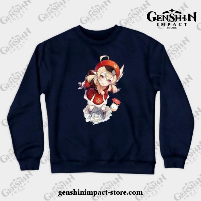 Genshin Impact - Klee 3 Crewneck Sweatshirt Navy Blue / S