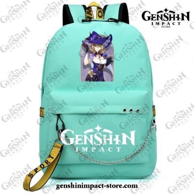 Genshin Impact Lisa Waterproof Backpack Children School Bags White