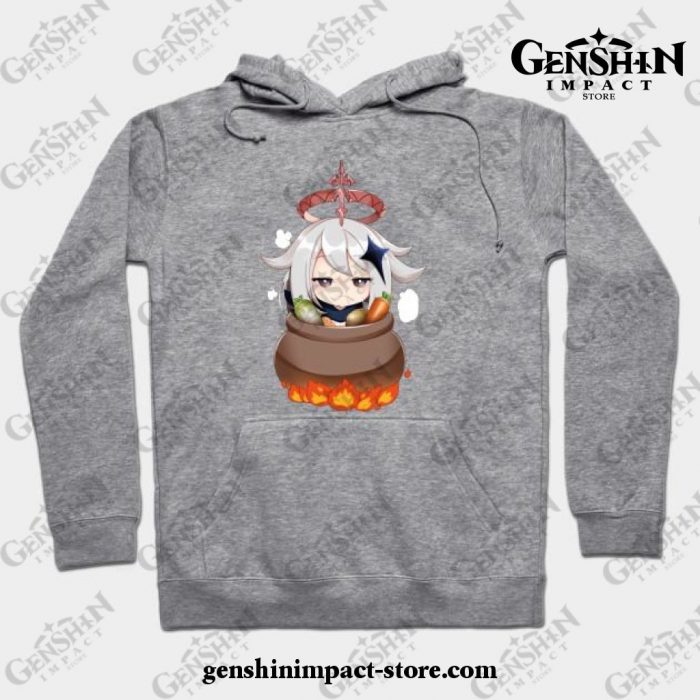 Genshin Impact Paimon Emergency Food Hoodie Gray / S