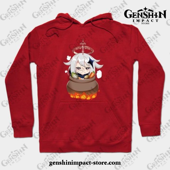 Genshin Impact Paimon Emergency Food Hoodie Red / S