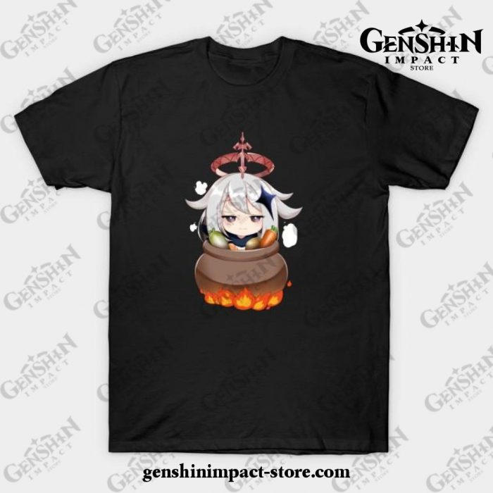 Genshin Impact Paimon Emergency Food T-Shirt Black / S
