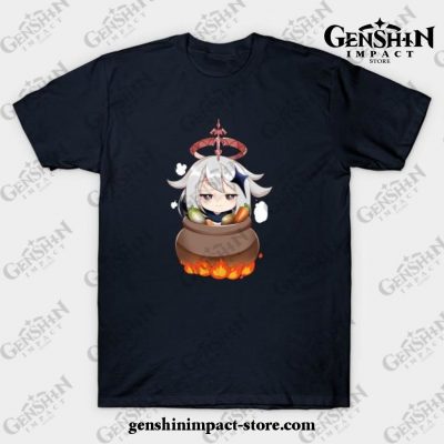 Genshin Impact Paimon Emergency Food T-Shirt Navy Blue / S