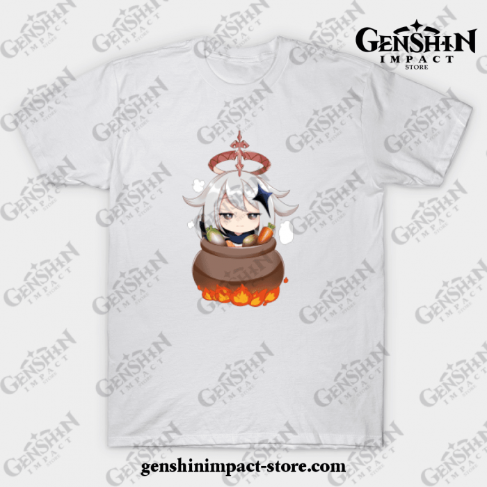 Genshin Impact Paimon Emergency Food T-Shirt White / S