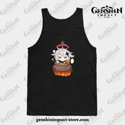 Genshin Impact Paimon Emergency Food Tank Top Black / S