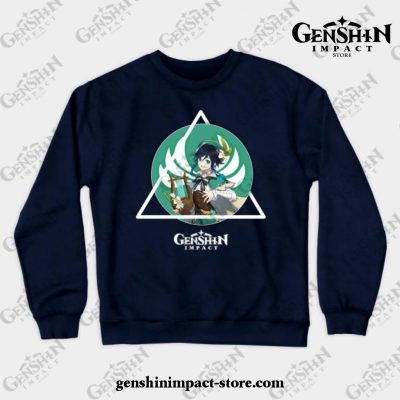 Genshin Impact - Venti 2 Crewneck Sweatshirt Navy Blue / S