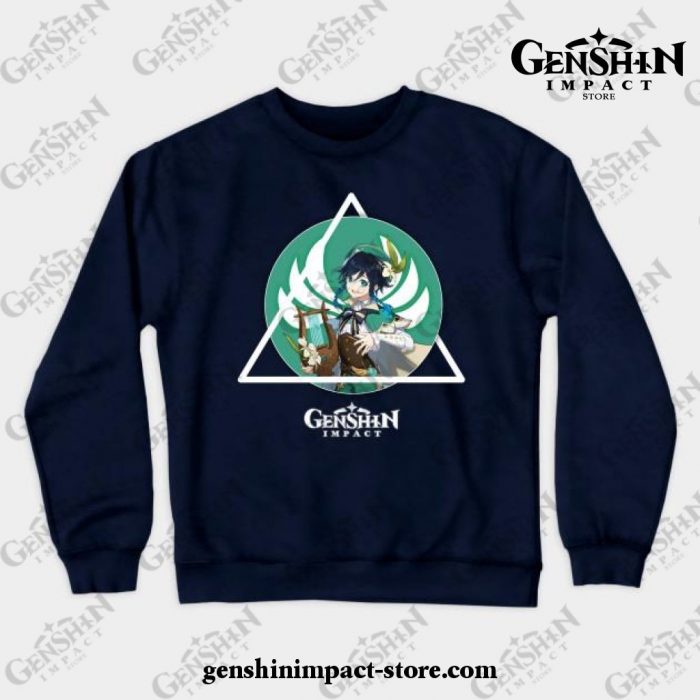 Genshin Impact - Venti 2 Crewneck Sweatshirt Navy Blue / S