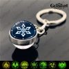 Genshin Impact Vision Crystal Keychain Double-Dided Glass Ball