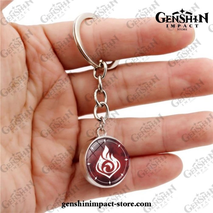 Genshin Impact Vision Crystal Keychain Double-Dided Glass Ball