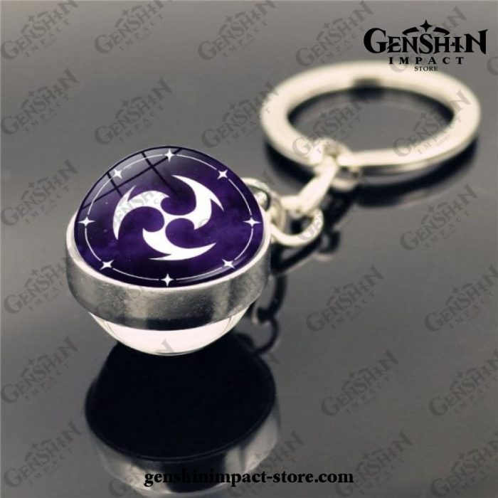 Genshin Impact Vision Crystal Keychain Double-Dided Glass Ball Electro
