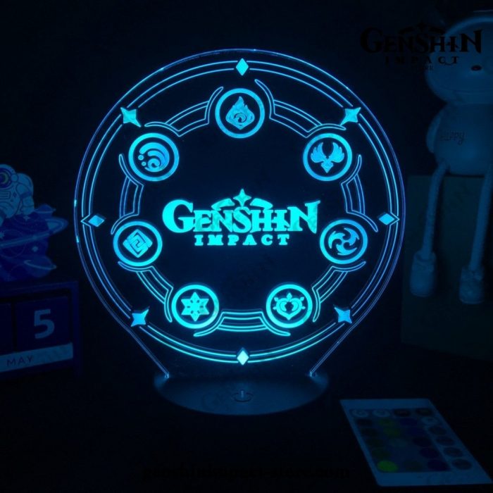 Genshin Impact Vision Figure 3D Lamp Led Rgb Night Lights