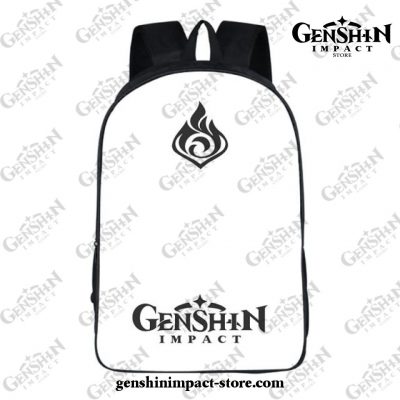 Genshin Impact White Student Backpack