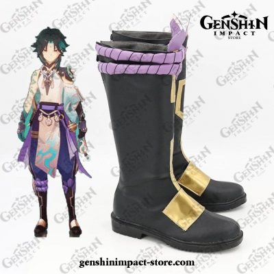 Genshin Impact Xiao Cosplay Shoes