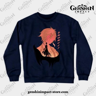 Genshin Impact - Zhongli Crewneck Sweatshirt Navy Blue / S