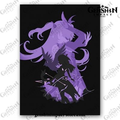 Keqing Genshin Impact 3D Poster Wall Art