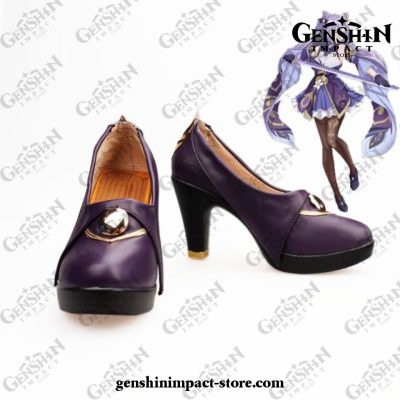 Keqing Genshin Impact Cosplay Lolita Womens Shoes 37
