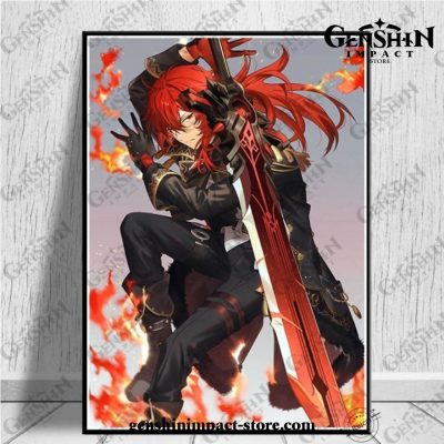 New Diluc Genshin Impact Wall Art