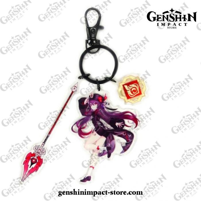 New Genshin Impact Pendant Weapon Keychain Hutao