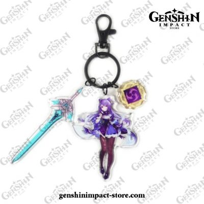 New Genshin Impact Pendant Weapon Keychain Keqing