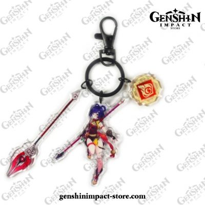 New Genshin Impact Pendant Weapon Keychain Xiangling