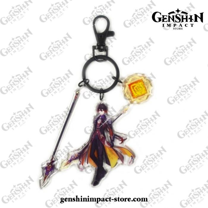 New Genshin Impact Pendant Weapon Keychain Zhongli