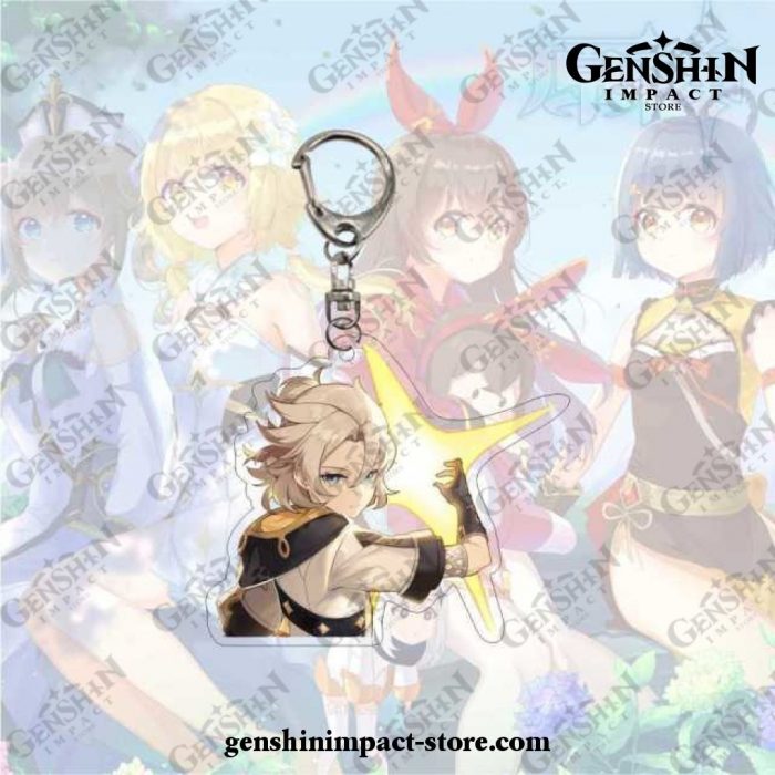 New Style Albedo Genshin Impact Acrylic Double Sided Transparent Keychain