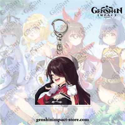 New Style Beidou Genshin Impact Acrylic Double Sided Transparent Keychain