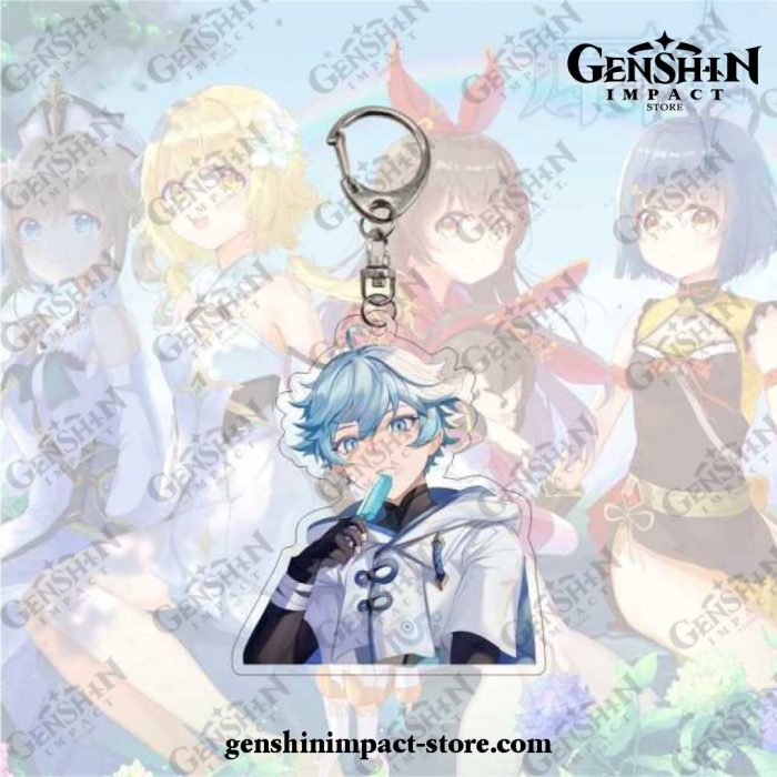 New Style Chongyun Genshin Impact Acrylic Double Sided Transparent Keychain