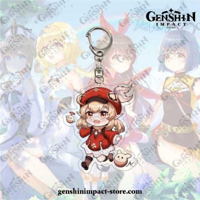New Style Cute Klee Genshin Impact Acrylic Double Sided Transparent Keychain