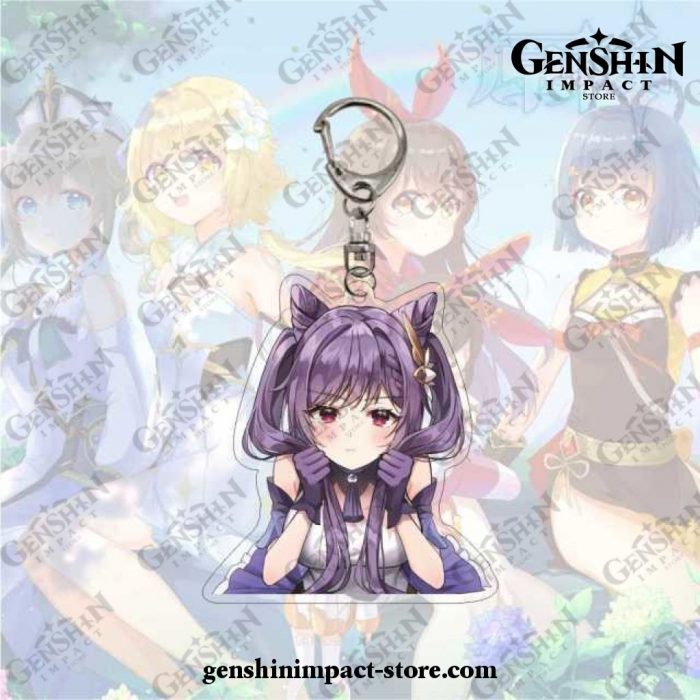 New Style Keqing Genshin Impact Acrylic Double Sided Transparent Keychain