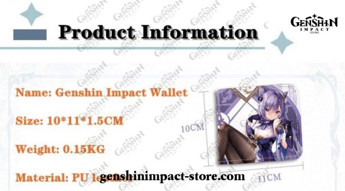 New Style Keqing Genshin Impact Pu Wallet Short
