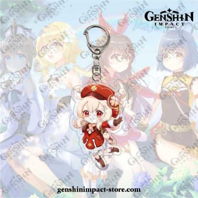 New Style Klee Genshin Impact Acrylic Double Sided Transparent Keychain