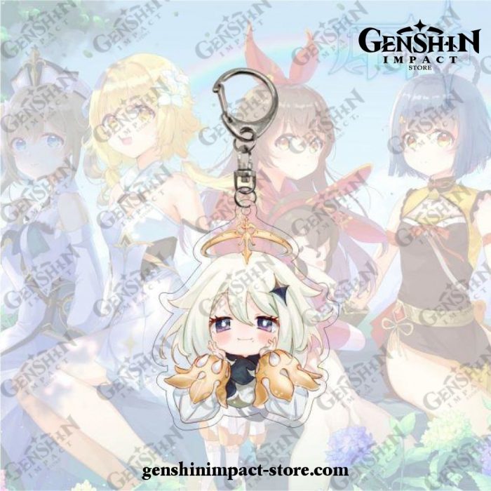 New Style Paimon Genshin Impact Acrylic Double Sided Transparent Keychain