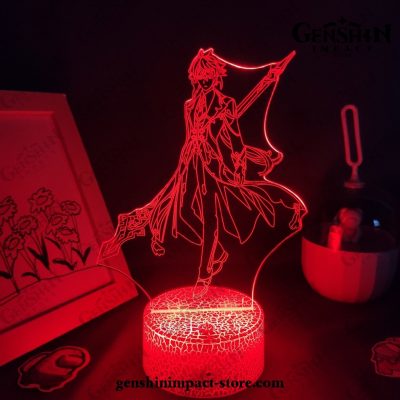 New Style Zhong Li Genshin Impact Figure 3D Lamp Led Rgb Night Lights