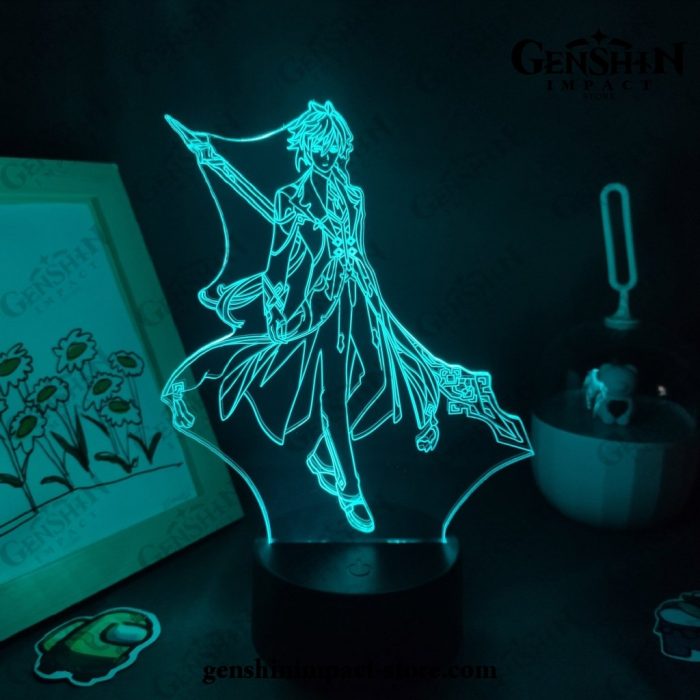 New Style Zhong Li Genshin Impact Figure 3D Lamp Led Rgb Night Lights
