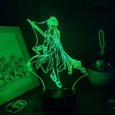 New Style Zhong Li Genshin Impact Figure 3D Lamp Led Rgb Night Lights