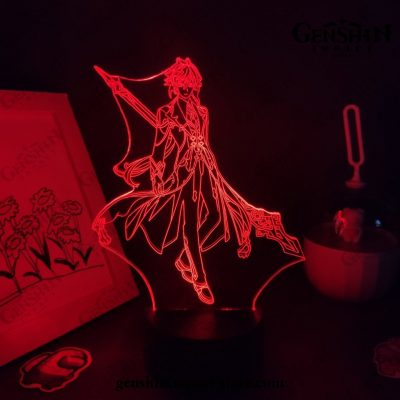 New Style Zhong Li Genshin Impact Figure 3D Lamp Led Rgb Night Lights