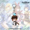 New Style Zhongli Genshin Impact Acrylic Double Sided Transparent Keychain