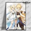 New Traveler Couple Genshin Impact Wall Art