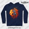 Soul Of The Darkknight Hero Hoodie Navy Blue / S