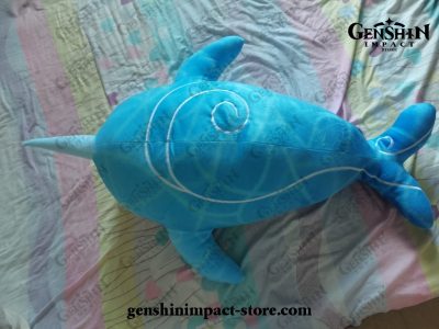 Swallowing Sky Whale Genshin Impact Blue Plush Pillow